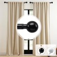 thumbnail image 1 of shiyou-Curtain Rods for Windows, Side Curtain Rods Set of 2, 12.6-21.2 Inch Short Curtain Rods for Side Panels Room Decoration, Small Side Mount Curtain Rods, Black, 1 of 4