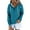 Blue, variant on Hoodies Women's Solid Color Fashion Casual Button Pocket Long Sleeve Sweater
