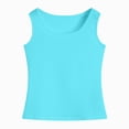thumbnail image 4 of TOWED22 Girls Tank Tops Flowy Loose Fit Sleeveless Shirts Basic Casual Summer Tunic Tops(Mint Green,XL), 4 of 4