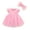 Pink, variant on Mercatoo Newborn Infant Baby Girls Spring Summer Tulle Solid Sleeveless Birthday Party Romper Princess Dress Headbands Clothes Infant Dress