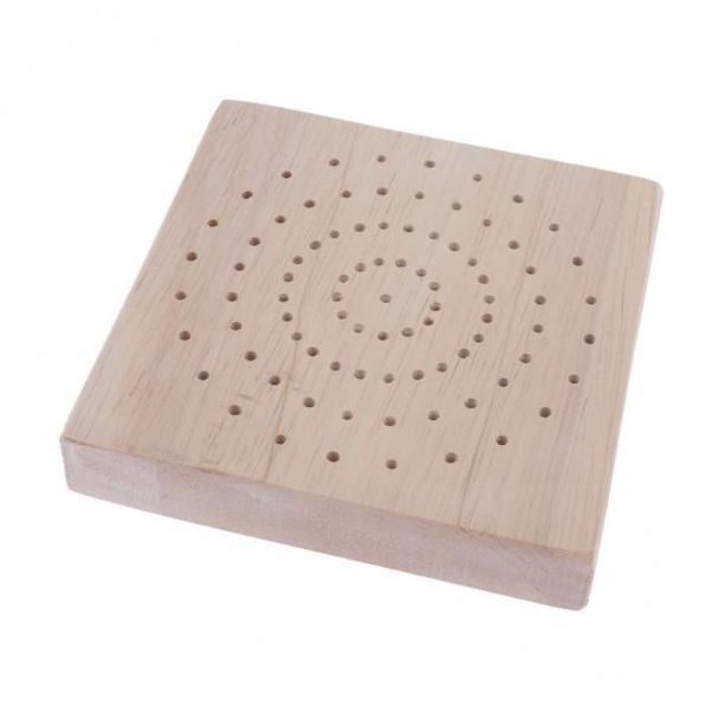 Bunblic 2X Support de Peinture en Argile en Bois Souple Base Modèle Pièces de Passe-Temps Support Carré-Rond 2 Pcs