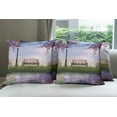 thumbnail image 6 of Ambesonne Nature Throw Pillow Cover 4 Pack, Bench Flowing River Moon, 24", Multicolor, 6 of 7