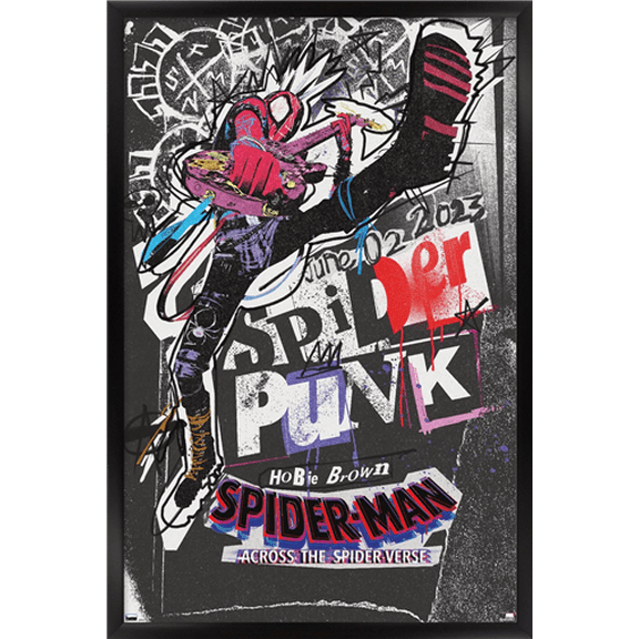 Marvel Spider-Man: Across The Spider-Verse - Spider-Punk One Sheet Wall Poster, 22.375" x 34" Framed