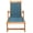 Navy, variant on Safavieh Kamson Adult Wood Adjustable Outdoor Chaise Lounges Natural Brown
