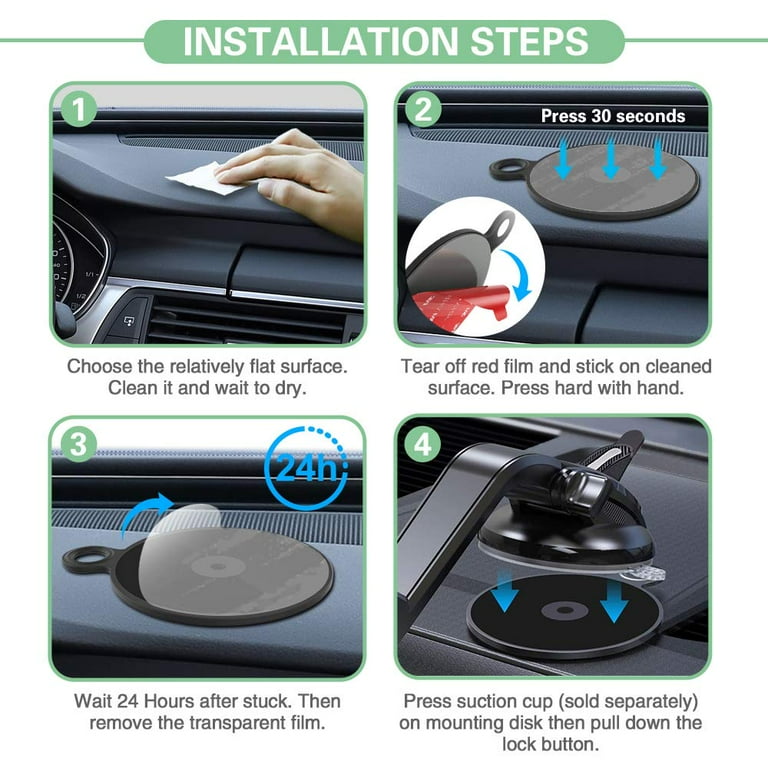 pop-tech Dashboard Adhesive Pad for Suction Cups: Car Dash Sticky 