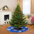 thumbnail image 5 of Fiudx Ofertas De La Semana Falda De Árbol De Navidad Falda De Árbol De Punto Delantal Tejer Superficie Falda De Árbol De Navidad De Copo De Nieve Falda De Árbol De Copo De Nieve Decoración Navideña, 5 of 5