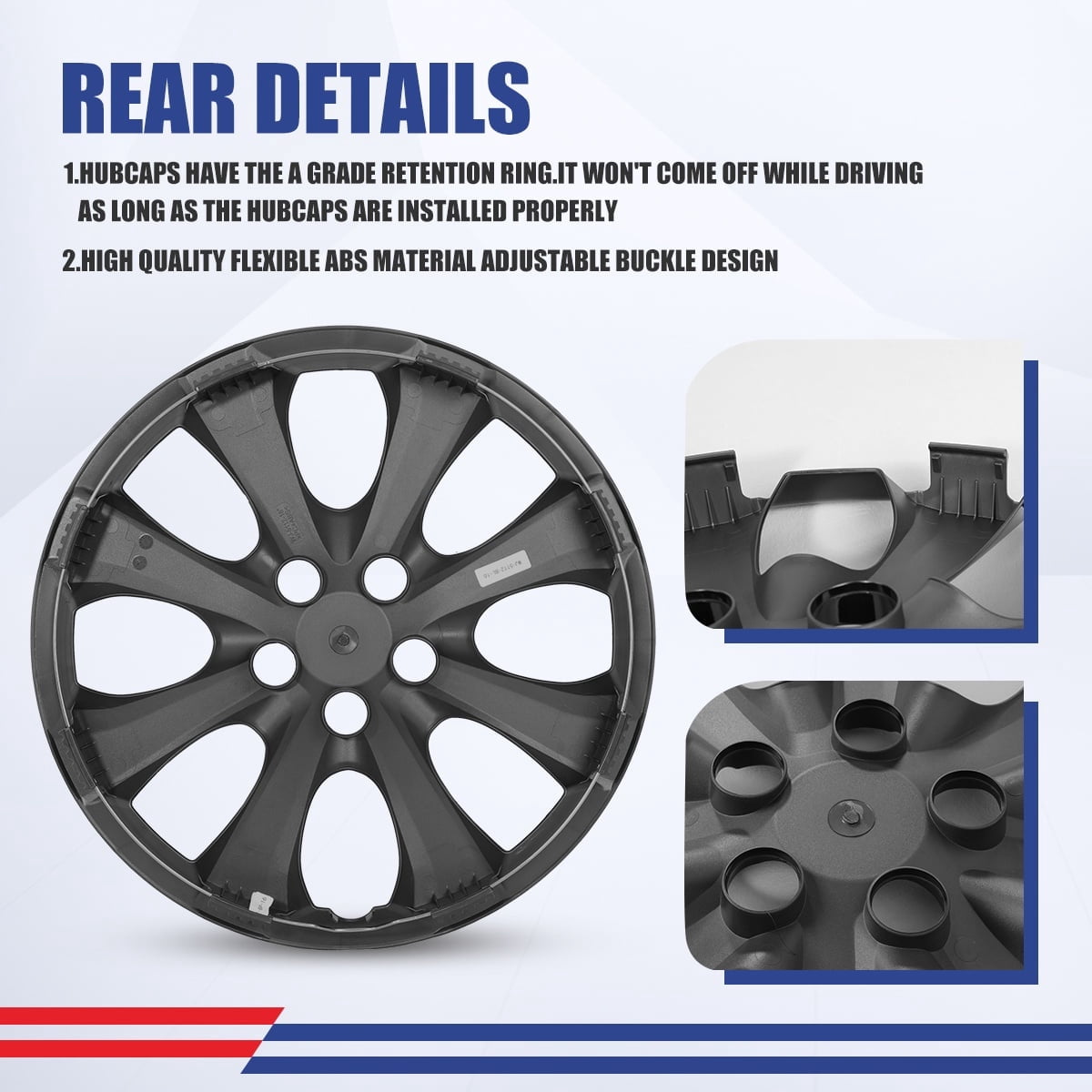 16" Set Of 4 Hubcaps Wheel Rims Cover Fit for 2009-2025 TOYOTA COROLLA/2023-2025 TOYOTA COROLLA HYBRID/2009-2014 TOYOTA MATRIX Compatible With Steel Wheels Snap On Installation(16-Inch,BLACK LACQUER)