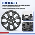 thumbnail image 5 of 16" Set Of 4 Hubcaps Wheel Rims Cover Fit for 2009-2025 TOYOTA COROLLA/2023-2025 TOYOTA COROLLA HYBRID/2009-2014 TOYOTA MATRIX Compatible With Steel Wheels Snap On Installation(16-Inch,BLACK LACQUER), 5 of 7