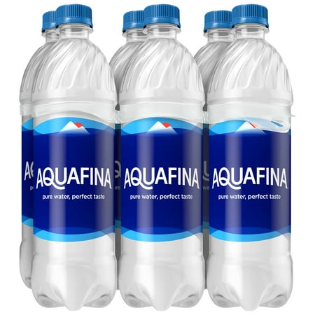 Aquafina Purified Drinking Water, 24 fl oz, 6 Pack Plastic Bottles