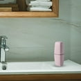 thumbnail image 4 of 2x cepillo de dientes soporte para pasta de dientes estuche compacto para viaje de negocios baño al aire libre rosa , 2 piezas, 4 of 6