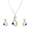 thumbnail image 1 of Fiudx Conjunto de Collar y Pendientes de Diamantes de Joyería de Moda para Mujer, 1 of 6