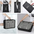 thumbnail image 5 of 8 Sets Luggage Packing Organizers for Travel Accessories, Travel Essentials, Including Waterproof Shoe Storage Bag Convenient Packing Pouches Clothing Underwear Bag for Traveller, Black, 5 of 7