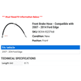 thumbnail image 2 of Front Brake Hose - Compatible with 2007 - 2014 Ford Edge 2008 2009 2010 2011 2012 2013, 2 of 2