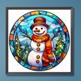 thumbnail image 1 of 5D bricolaje taladro redondo completo diamante pintura muñeco de nieve vidrieras hogar arte FLhrweasw  Nuevo, 1 of 9