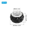 thumbnail image 2 of Uxcell 12mm Rhinestone European Beads, European Large Hole Crystal Charm Beads for DIY Jewelry Making, Black 60Pcs, 2 of 4