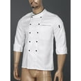 thumbnail image 4 of Kaerm Unisex Men's Classic Chef Coat Jackets Double-breasted Kitchen Chef Uniforms Shirts Top White Long Sleeve 4XL, 4 of 7