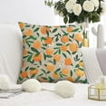 thumbnail image 2 of Yakuyir Tangerinr Summer Orange Throw Pillow Covers 18x18 Set 1 Sweet Farmhouse Boho Modern Decor Cute Print Orange Fruit Leaf Pillows Accent Outdoor Sofa Couch case Cushion Home Decoration, 2 of 5
