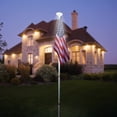 thumbnail image 2 of Yescom 25Ft Silver Telescopic Aluminum Flagpole Kit with 136 LED Solar Light set for Commercial Residential Outdoor, 2 of 10