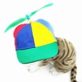 thumbnail image 2 of stanreset Pet Propeller Hat Colorful Cute Sunproof Breathable Adjustable Summer Outdoor Decorative Baseball Cap Supplies Red L, 2 of 9