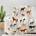 thumbnail image 2 of Horse Blanket, Soft Warm Fuzzy Fleece Plush Blanket 60''''x50'''', Smooth Cozy Flannel Throw Blanket for Bed/Couch/Office/Camping, 2 of 6