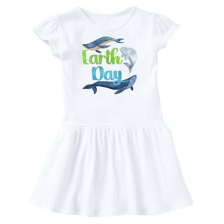 

Inktastic Earth Day with Cute Blue Whales Gift Toddler Girl Dress
