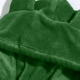thumbnail image 6 of Men's Sherpa Fleece Sets 2 Piece Hoodie and Shorts Casual Sports Outfits Fuzzy Soft Warm Lounge Tracksuits (S, Green), 6 of 7