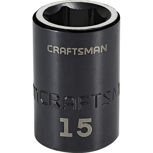 CRAFTSMAN Shallow Impact Socket, Metric, 1/2Inch Drive, 15mm