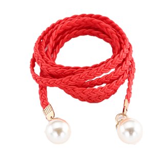 Barry.Wang Pearl Stretchy beltsWide Belt for Women Fashion 