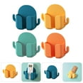 thumbnail image 1 of WESIEVYA 4 Pcs Support de Charge Mural en Orange pour Télécommande, 1 of 8