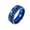 Blue, variant on Men's Women's Stainless Steel Lucky Roman Numberals Open Wine Band 8MM Chain Roratable Biker Ring Blue Size 8
