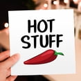 3drose, Hot Stuff with Red Pepper. Black Lettering on White Background ...