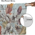 thumbnail image 6 of Wooden Cotton Flower Curtains for Kitchen,Spring Floral Rustic Country Wooden Farmhouse Flower Plant Country Botany Art Printed Nature Living Room Bedroom Window Drapes 21x63in,2 Panel Set, 6 of 6