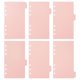 thumbnail image 1 of Papel separador de páginas de índice PP de 6 agujeros de hojas sueltas en polvo claro, accesorio para niña, papel separador de cuentas manual A5A6, 1 of 4