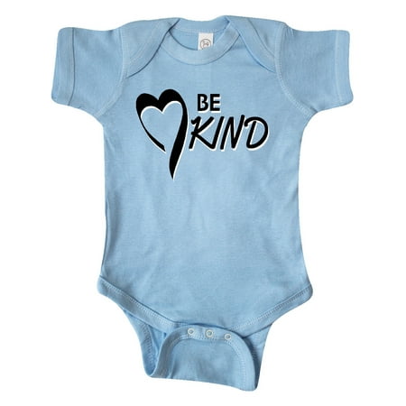 

Inktastic Be Kind with Heart Ribbon in Black Text Gift Baby Boy or Baby Girl Bodysuit