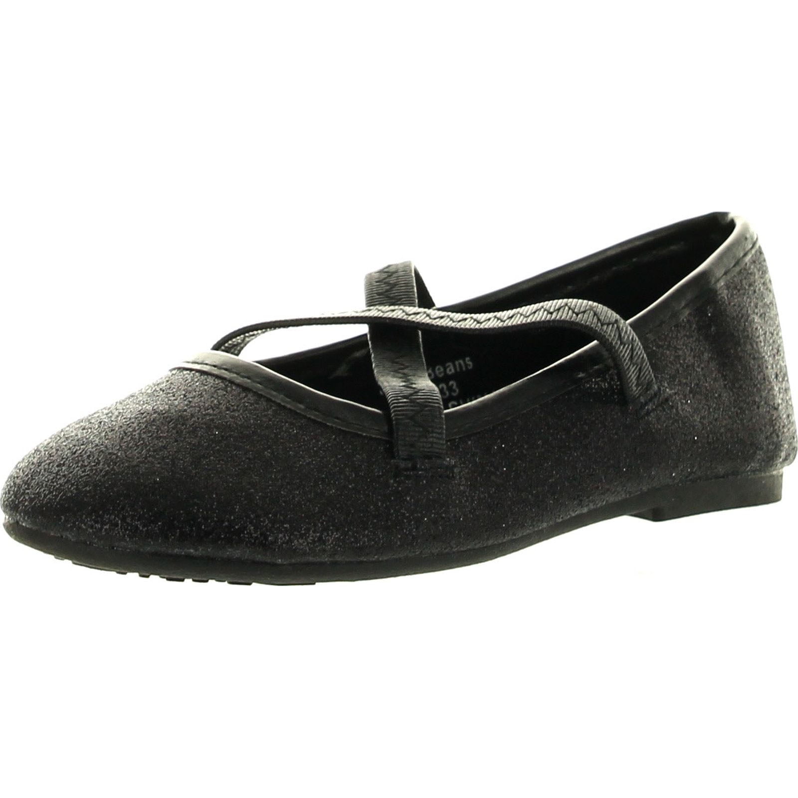 black jelly ballet flats
