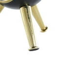 thumbnail image 4 of DecMode 9" Black Aluminum Metal Orb Clock with White Clockface and Gold Tripod Legs, 4 of 9