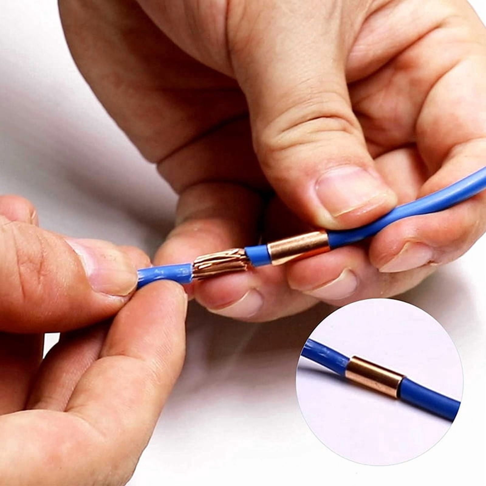 1940Pcs Wire Ferrules Kit Tinned Copper Crimp Connector Electrical Cable Pin Cord Terminal Kit with Heat Shrink Tubing