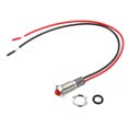thumbnail image 4 of Unique Bargains AC/DC 12V/24V 8mm Convex Panel Mount Red Indicator Light with 150mm Cable, 2 Pack, 4 of 5