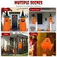 thumbnail image 6 of Halloween Decorations Teqhome 2 Pack 56.3" Hanging Ghosts with Wizard Hat Snicker Scary Face Scary Hanging Pumpkin Wizard Hat Decoration for Window Garden Eave Tree Porch Party 56.3 x12.4 x12.4in, 6 of 9