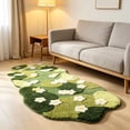 thumbnail image 4 of Eolstice Flocked Floral Bedside Rug, Soft Plush Non Slip Bath Mat, for Bedroom and Kitchen Soft Washable Rug Floral Bath Mats, 4 of 7