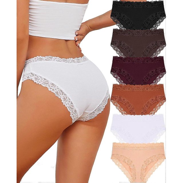 Ropa interior de algodón para mujer, bikini atrevido, paquete de ropa interior para mujer, cintura de encaje sexy
