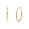 thumbnail image 2 of Brilliance Fine Jewelry Girls 10K Yellow Gold 10MM and 14MM Endless Hoop Earrings Set, 2 of 5
