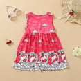 thumbnail image 3 of 2-12T Girls Mermaid Cartoon Dress Kids Summer Sleeveless Dresses Birthday Sundress Party Swing Outfit, 3 of 11