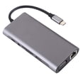 thumbnail image 2 of Adaptador multipuerto USB C Hub - Estación de acoplamiento portátil tipo C 11 en 1, 2 of 5