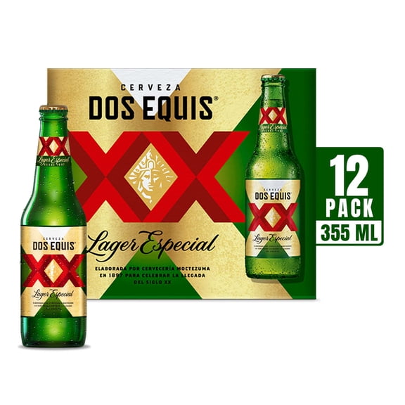Cerveza clara Dos Equis lager special 12 botellas de 355 ml c/u