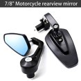 thumbnail image 2 of Espejos de motocicleta, extremo del manillar de 7/8 "22 mm, espejos laterales antideslumbrantes para Cruiser Scooter Ducati Yamaha KTM Suzuki Kawasaki, 2 of 5