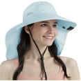 thumbnail image 6 of SUN CUBE Wide Brim Sun Hat with Neck Flap, Fishing Hiking for Women Safari, Neck Cover for Outdoor Sun Protection UPF50+ | Light Blue, 6 of 9