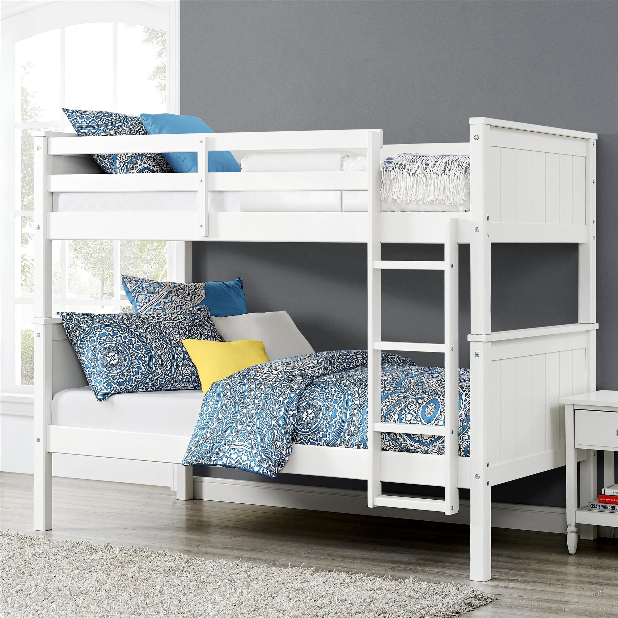 Better Homes and Gardens Ashcreek Twin over Twin Bunk Bed, White Walmart Inventory Checker