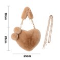 thumbnail image 2 of Bolso peludo del día de San Valentín Bolsos de corazón de piel sintética suave y esponjosa, 2 of 5
