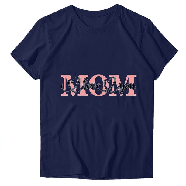 Blusas de Manga Corta para las Mujeres Divertido Impreso Cuello Redondo Tee, Vintage Humor Gráfico Blusas de Primavera para las Mujeres